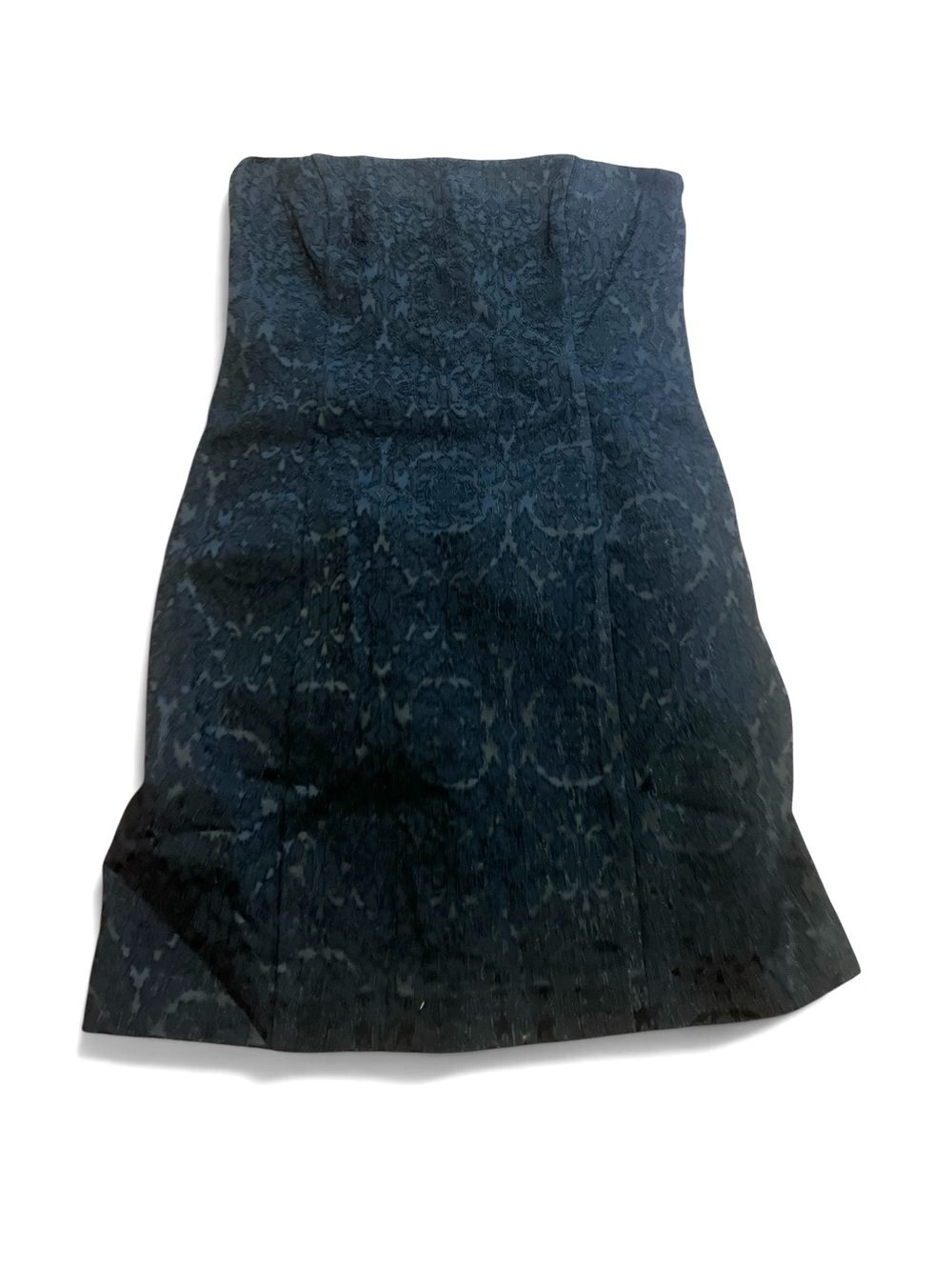 Robin Jordan Black Lace Strapless Corset Dress Size 10 Boned USA Y2K Vintage